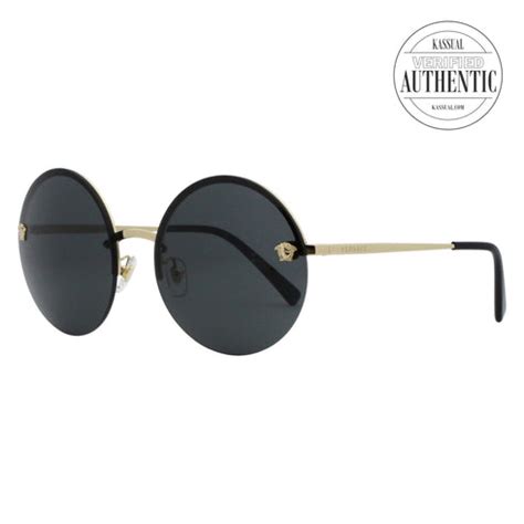 versace damen sonnenbrille ve 2176|Versace Round Sunglasses VE2176 125287 Gold 59mm 2176.